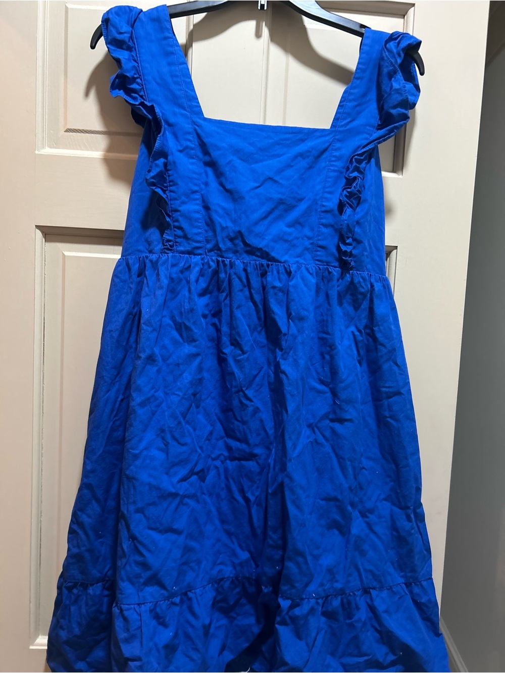 Skies Are Blue Bright Royal Blue Ruffle Strap Sundress
